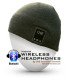 Chill Wireless Bluetooth Headphone Music Beanie, Grey