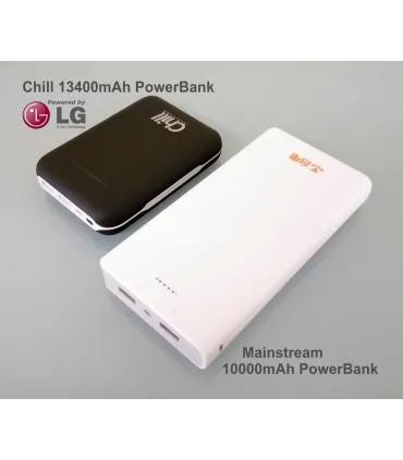 Chill 13400mAh USB PowerBank, LG A-Grade Li-ion, taske, PB-13400