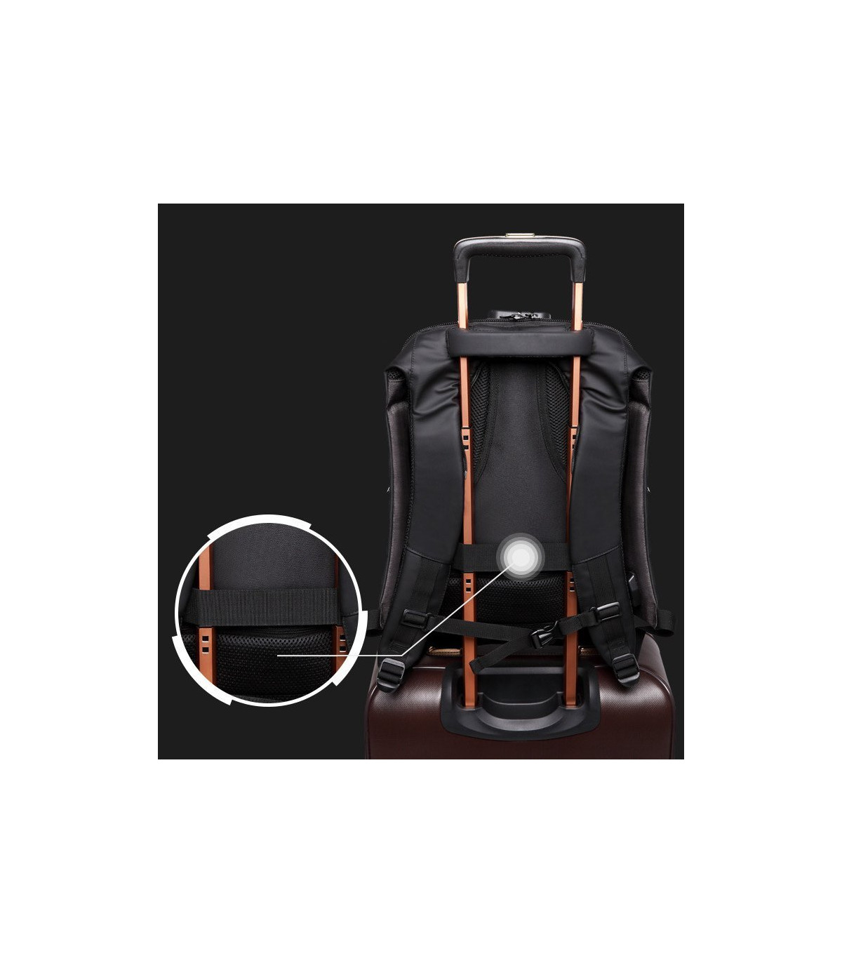 Chill Stealth tyverisikret & vandafvisende Rygsæk / Backpack, Sort