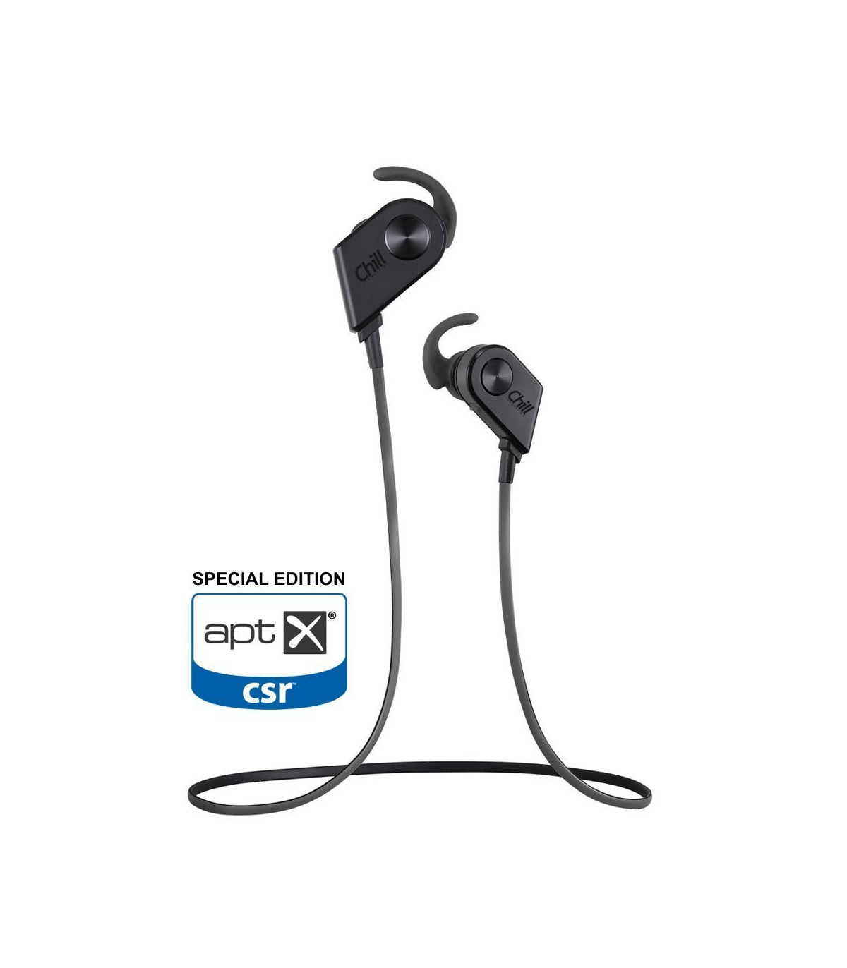 Chill V8 AptX trådløse Bluetooth In-Ear Sport Høretelefoner, Sorte