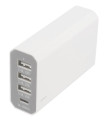 Deltaco 4-port USB Ladestasjon, USB-C, 5V/8A (40W), Smart-IQ, EU