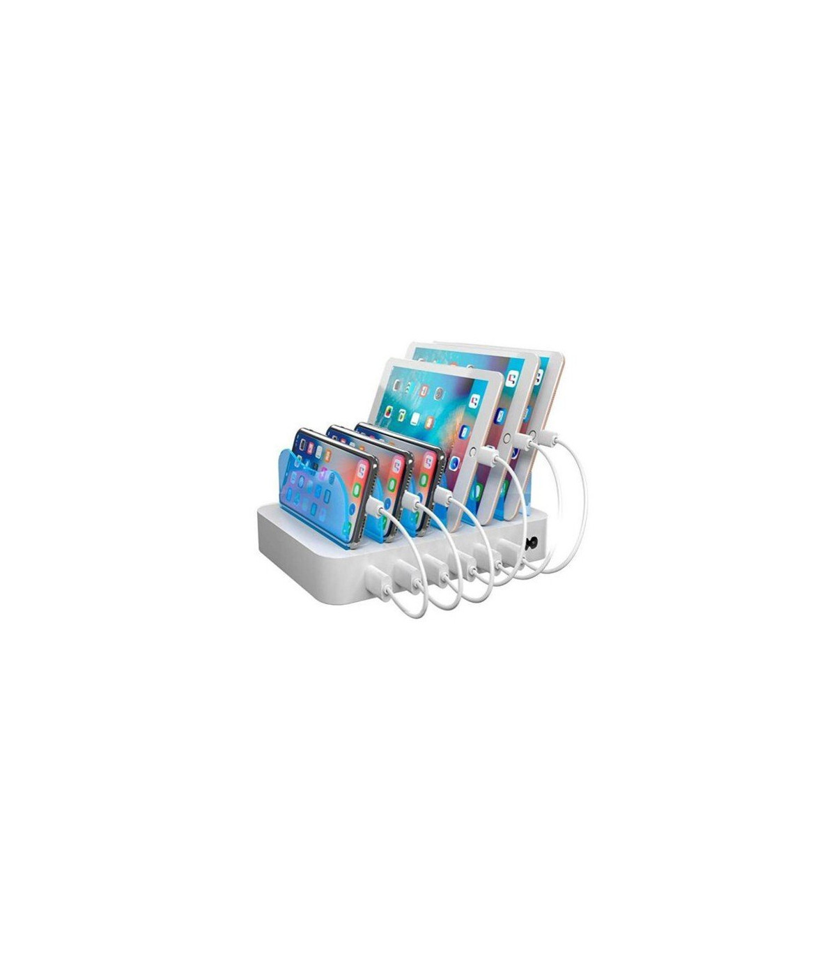 6-portars USB-laddningsstation, 5V/10A (50W), Smart-IQ, EU