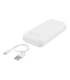 20000mAh Dual USB PowerBank med USB-C port, hvid