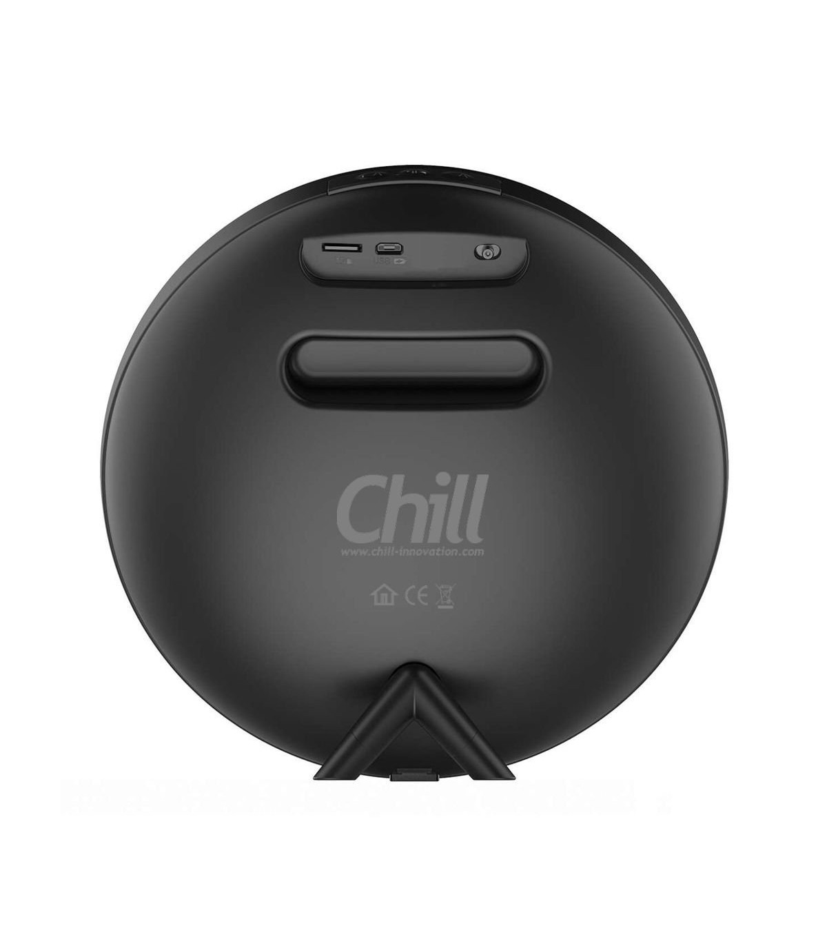 Chill Fidelity E50 rund trådløs Bluetooth Stereo Højtaler, Sort