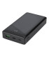 Deltaco 20000mAh USB-C PD PowerBank, LED-display, Svart