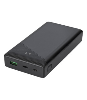 20000mAh USB-C PD PowerBank med LED-Procentvisning, Sort