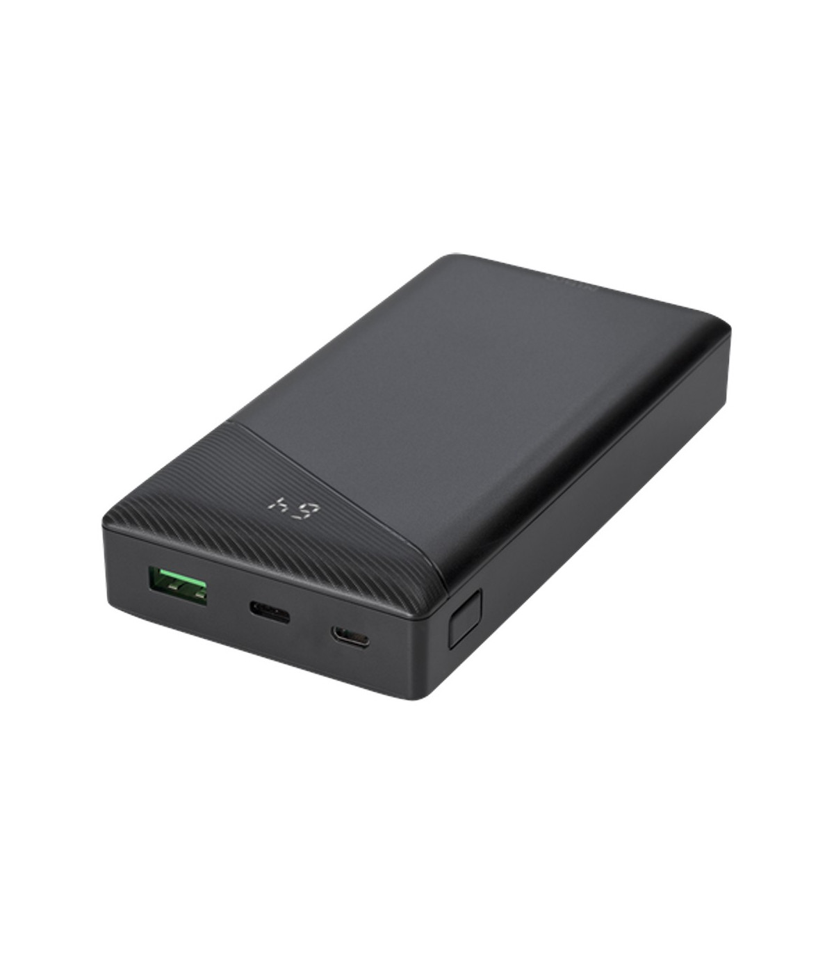 Deltaco 20000mAh USB-C PD Strømbank, LED Display, Svart