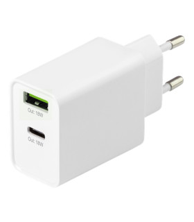 2-port USB-C PD (Power Delivery) 18W laddare