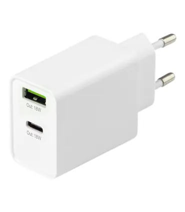 2-port USB-C PD (Power Delivery) 18W lader