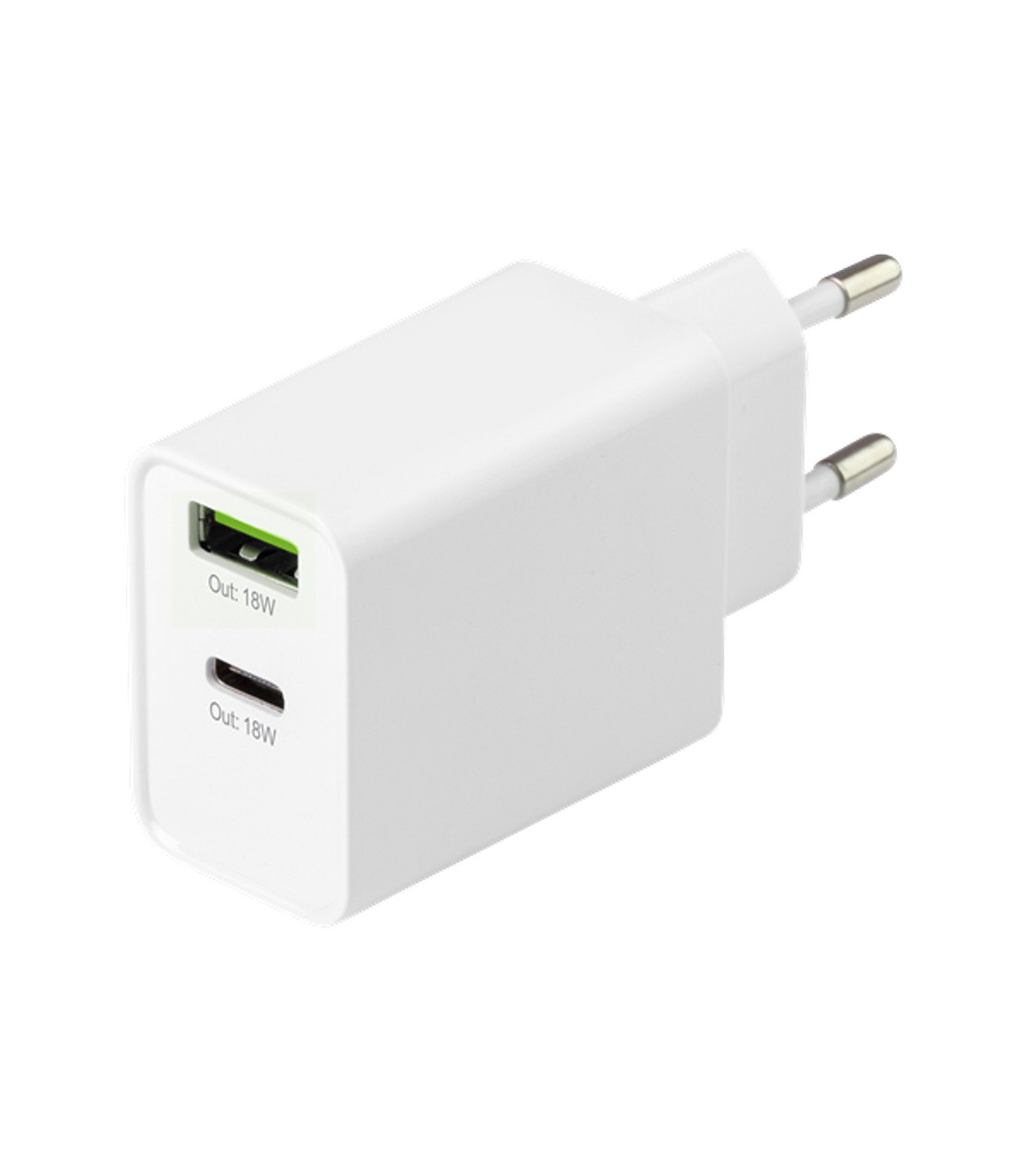2-port USB-C PD (Power Delivery) 18W laddare