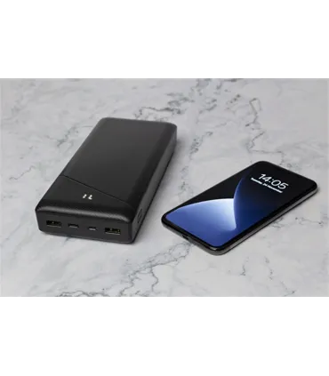 30000mAh USB-C PD PowerBank med LED-Procentvisning, Sort