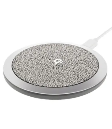 Deltaco 10W Wireless Charger, Qi Fast Charge, grey textile