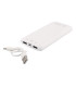 10000mAh Dual USB PowerBank samt USB-C, hvid