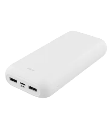 Chill Deltaco 20000mAh Dual USB PowerBank med USB-C, Vit