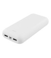 Chill Deltaco 20000mAh Dual USB Nødlader med USB-C, Hvit