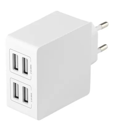4-port USB Charger Adapter, 5V/4.8A (24W), Smart-IQ EU