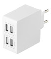 4-portars USB laddare, 5V/4.8A (24W), Smart-IQ, CE, EU