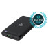 Deltaco 10000mAh USB-C PD PowerBank, Wireless Qi Charging, LED Display, Black
