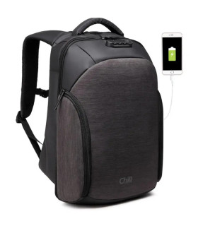 Chill Stealth tyverisikret & vandafvisende Rygsæk / Backpack, Sort